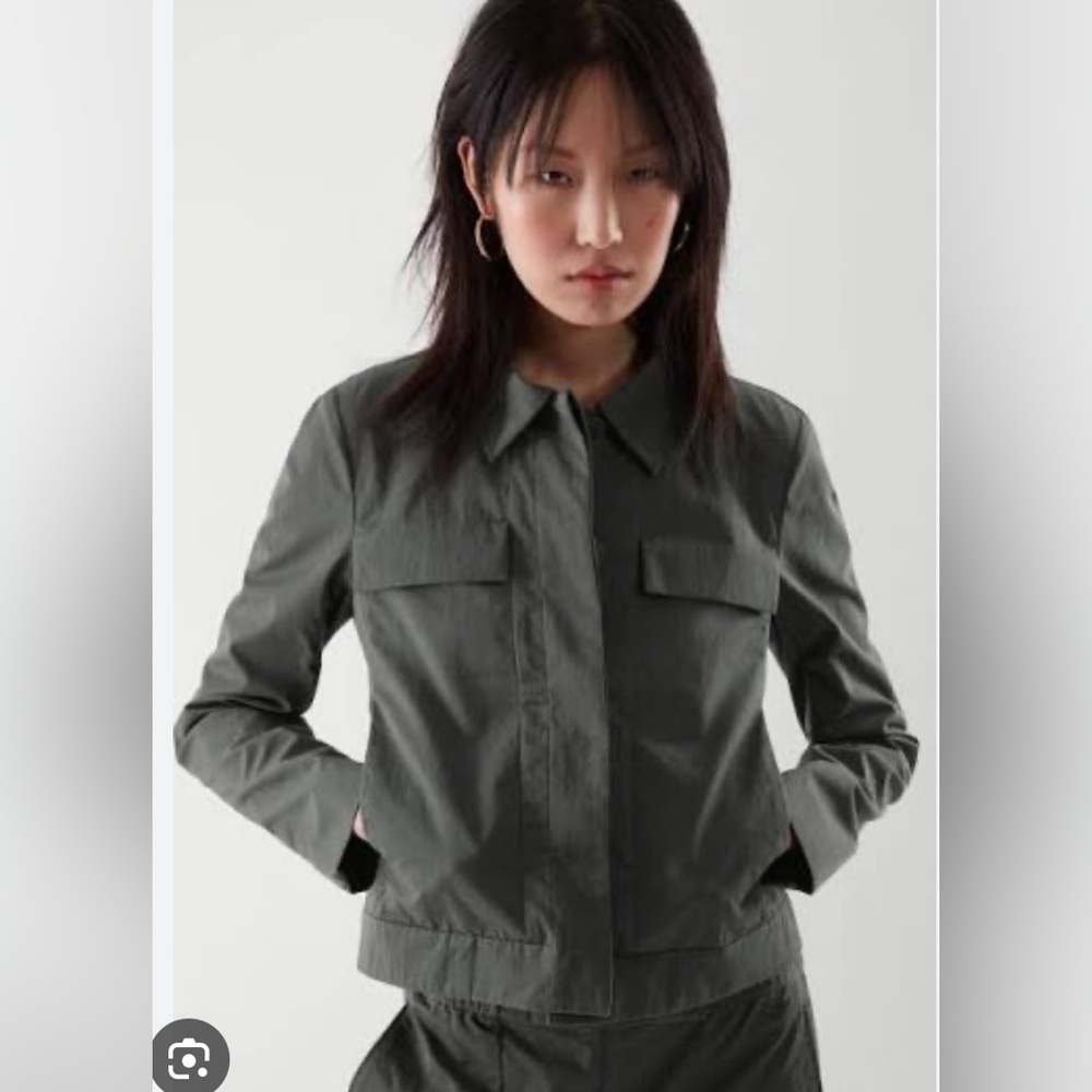 COS Patch Pocket Shirt Jacket - size 10